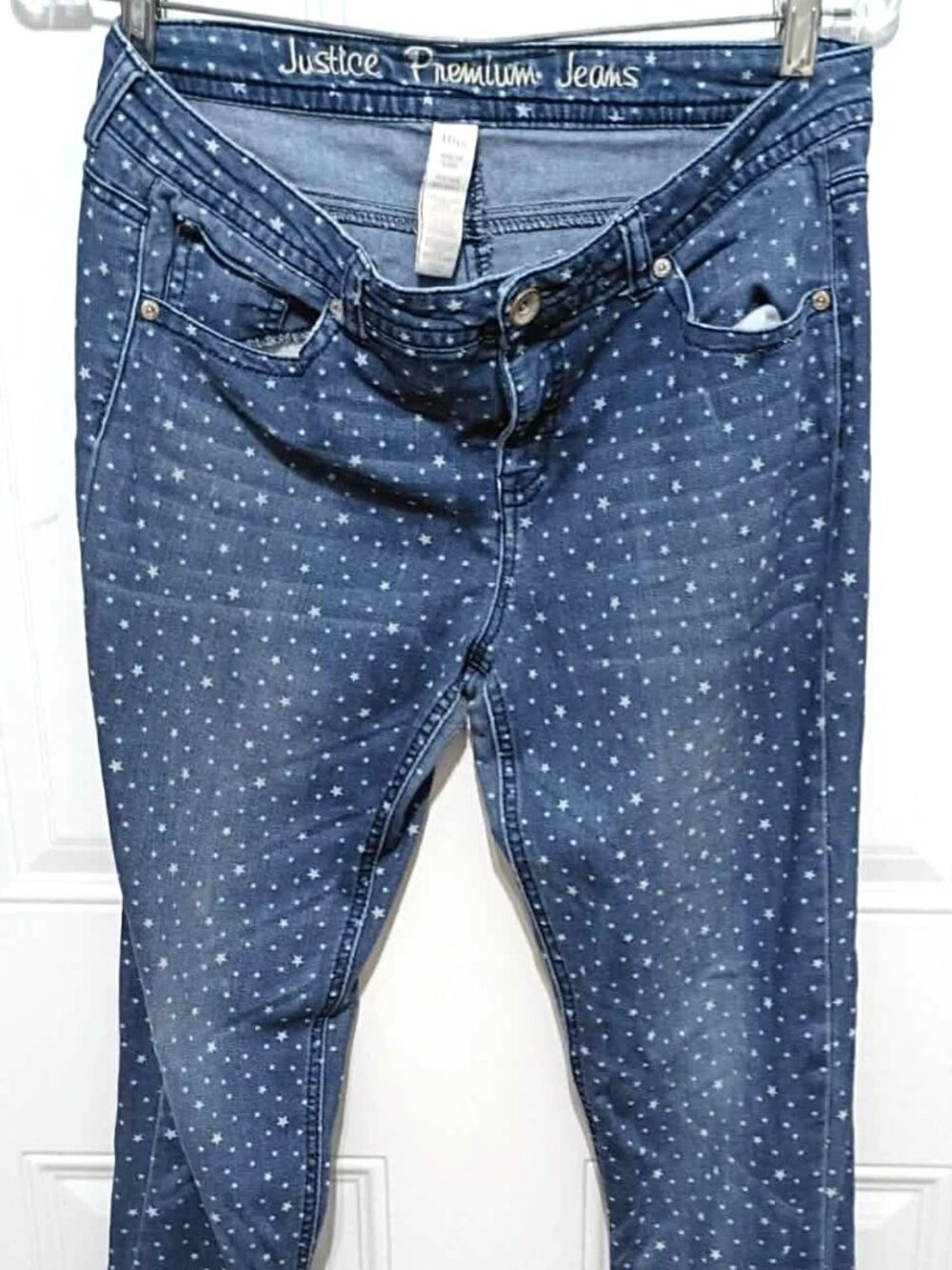 Justice Premium Jeans with star print, Girls Plus size 16 1/2